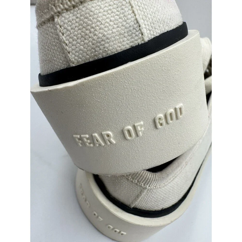FEAR OF GOD 101 BACKLESS OFF WHITE CANVAS TRAINERS SNEAKERS EU 38 7US